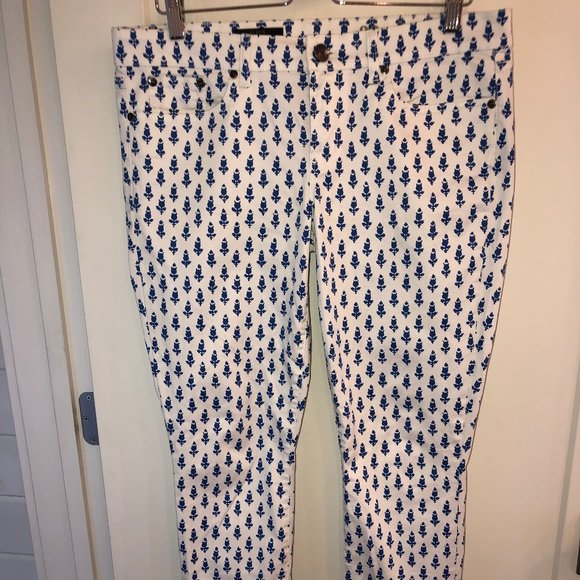 J.Crew Matchstick print jeans sz 32 ankle NWOT